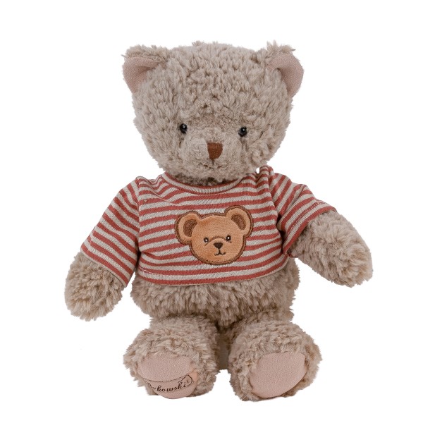 Bukowski Teddybär Colin grau/rot mit T-Shirt 25 cm