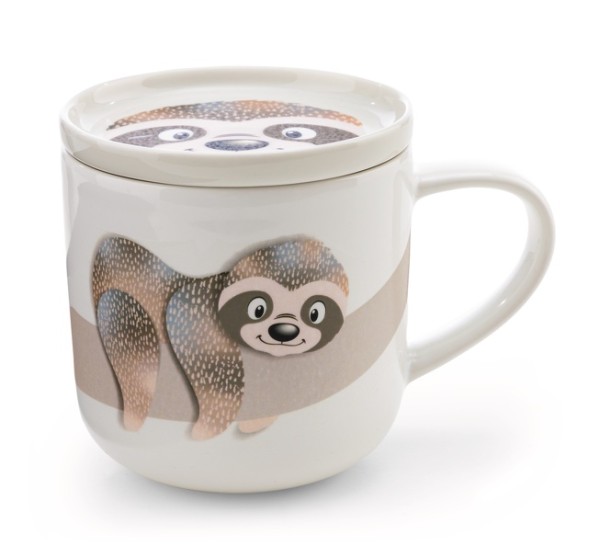 Nici Tasse Faultier Izzy Icetumbler mit Deckel 400 ml