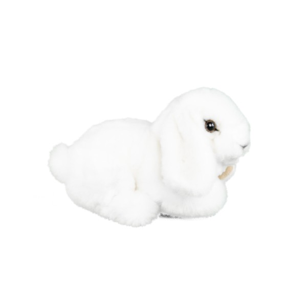 Kuscheltier Hase 18 cm liegend weiß Plüschhase Uni-Toys