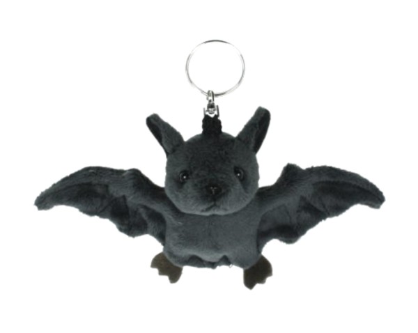 Schlüsselanhänger Fledermaus schwarz 15 cm