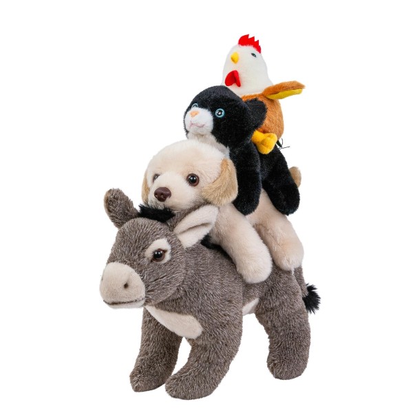 Kuscheltier Bremer Stadtmusikanten 28 cm Esel Hund Katze Hahn Uni-Toys