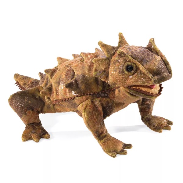 Folkmanis Handpuppe Krötenechse 33 cm Plüschechse