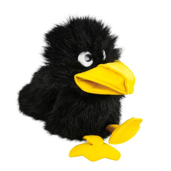 Handpuppe Rabe 28 cm Kuscheltier Vogel Uni-Toys