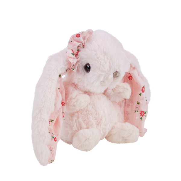 Bukowski Hase Kanina Floral weiß/rosa mit Blumen 15 cm