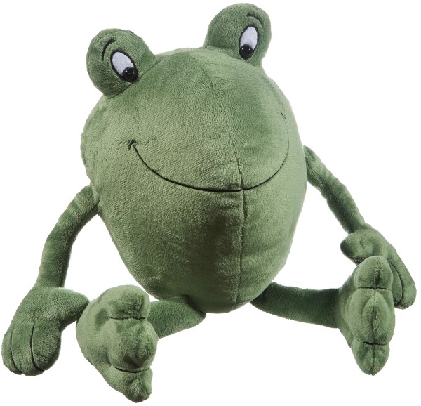 Kuscheltier JANOSCH Kastenfrosch grün 15 cm sitzend Plüschfrosch