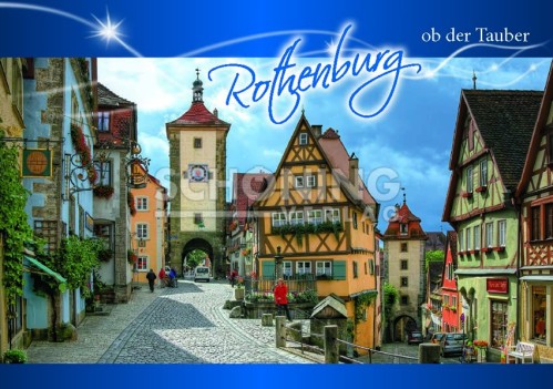 Magnet blau Plönlein Rothenburg