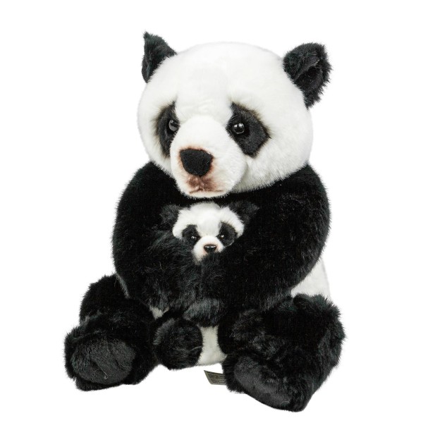 Kuscheltier Panda mit Baby 27 cm Plüschtier