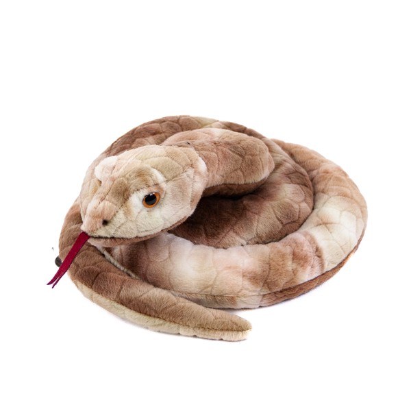 Schlange braun-weiß 90 cm Kuscheltier