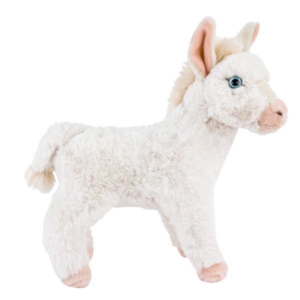 Esel Kuscheltier Albino stehend weiß 30 cm Uni-Toys