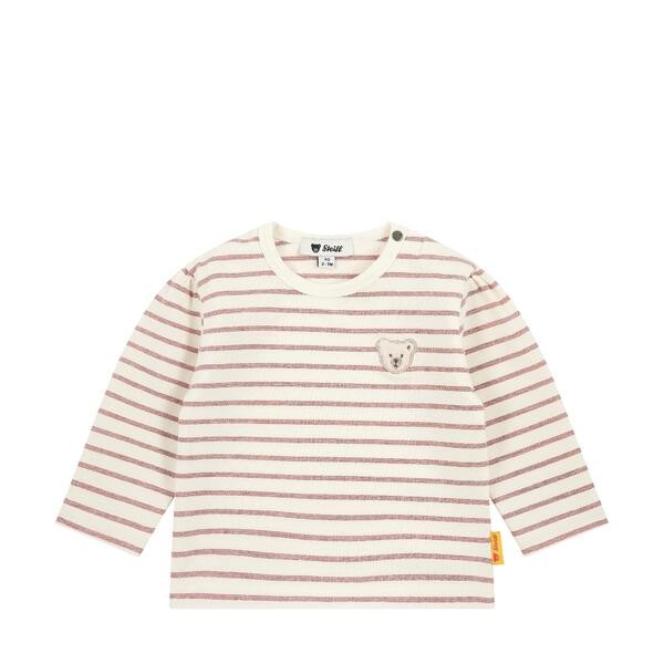 Steiff T-Shirt langarm beige/rot gestreift