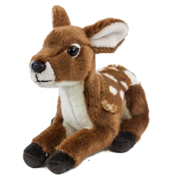 Rehkitz Kuscheltier braun mit Flecken liegend 17 cm Uni-Toys