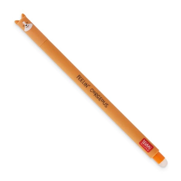 Erasable Gel Pen Hund Corgi 15 cm braun