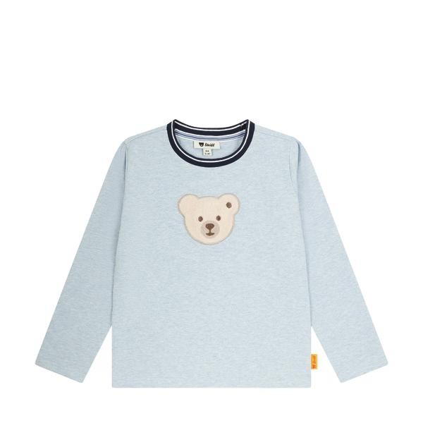 Steiff T-shirt langarm hellblau mit Quietscher