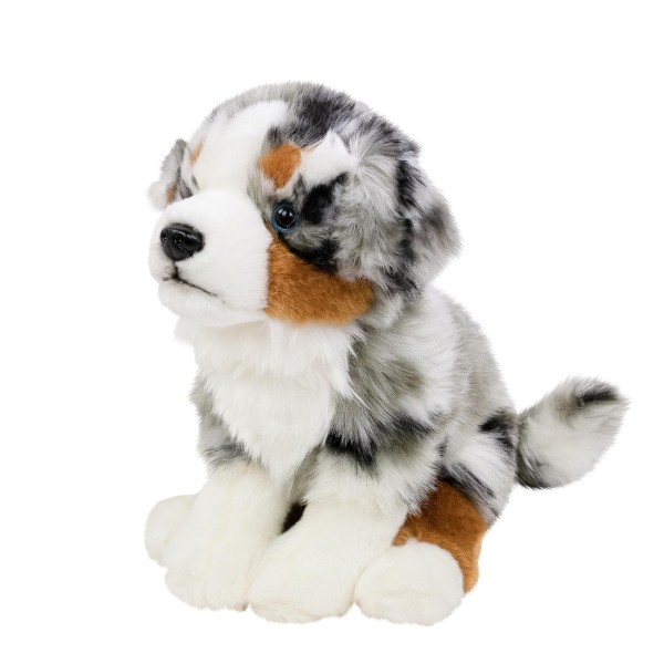 Australian Shepherd sitzend grau-weiß-braun 30 cm Kuscheltier