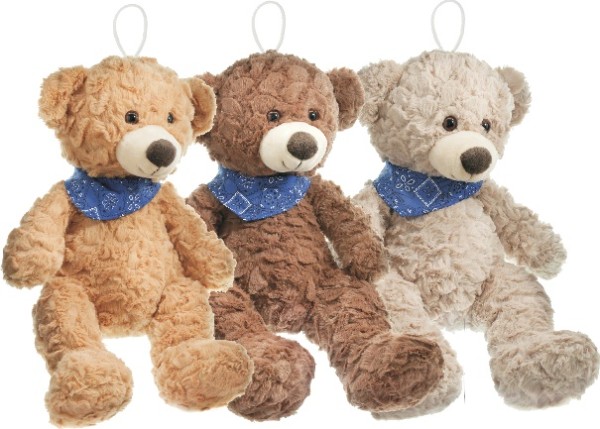 Teddybär mit Halstuch braun/blau 25 cm