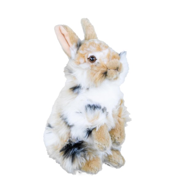 Kuscheltier Hase schwarz/beige aufwartend 23 cm Plüschhase