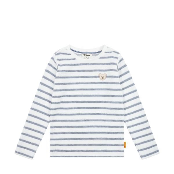 Steiff T-shirt langarm weiß/blau gestreift