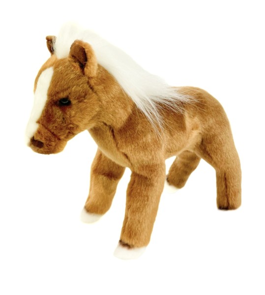 Kuscheltier Pferd stehend braun 23 cm Plüschpferd