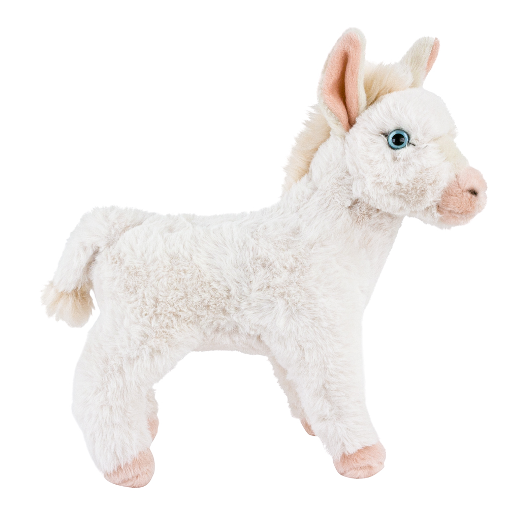 Uni-Toys Stofftier Esel Albino stehend weiß 30 cm