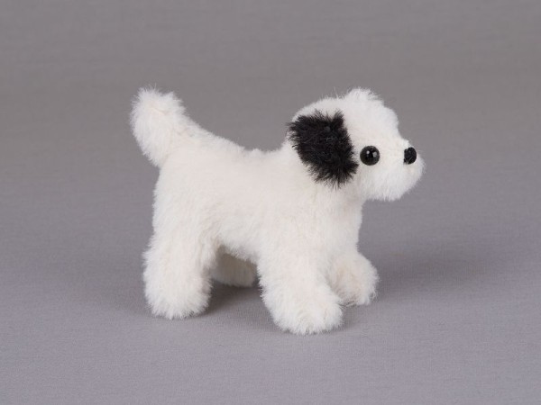 Kösen Hund weiß stehend 11 cm Stofftier