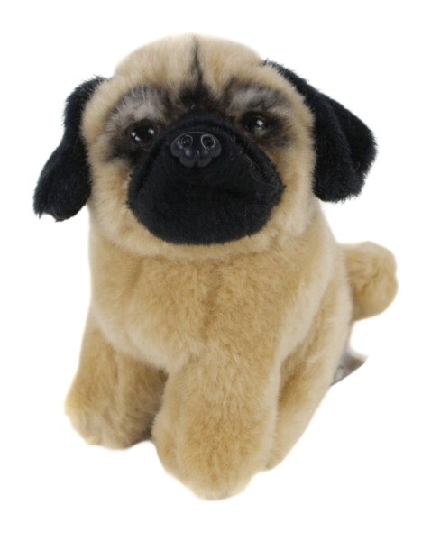 Kuscheltier Mops 12 cm Hund klein Uni-Toys
