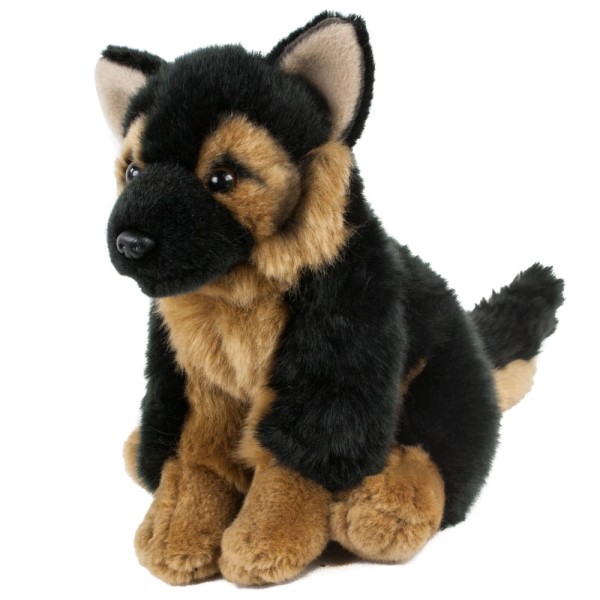 Schäferhund mit Leine Kuscheltier 19 cm Hund Uni-Toys