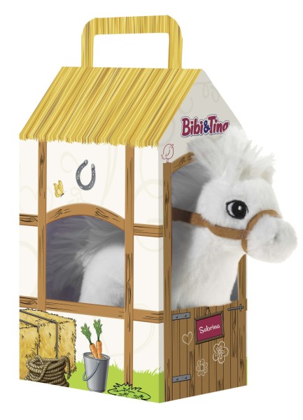 Kuscheltier Pferd Sabrina weiß 17 cm im Stall Bibi & Tina