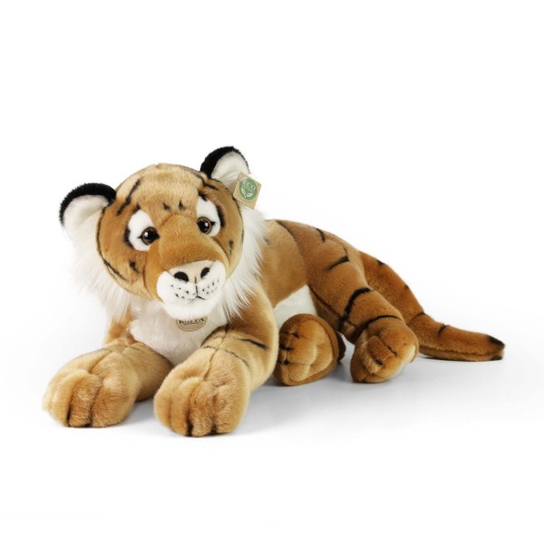 Kuscheltier Tiger liegend 60 cm rot getigert