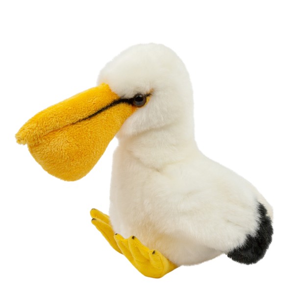 Kuscheltier Pelikan 20 cm weiß Plüschvogel